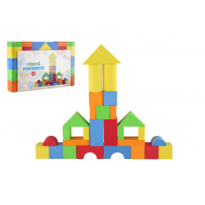 Teddies Zestaw konstrukcyjny z pianki 29 sztuk w plastikowym pudełku 24,5x16x4cm