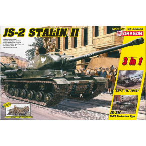 Dragon Model Kit military 6537 - JS-2 Stalin II (3 in 1) + Soviet Infantry Tank Riders (1:35)