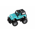 Teddies RC Auto Geländewagen 14cm Kunststoff 27MHz mit Licht türkis in Schachtel 20x11x10cm