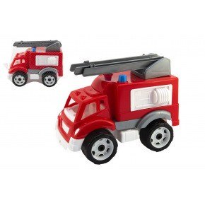 Teddies Auto hasiči plast na volný chod v síťce 19x23x30cm