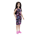 Mattel Barbie FASHIONISTAS MODELKA V ŠATECH S BAREVNÝMI HVĚZDAMI
