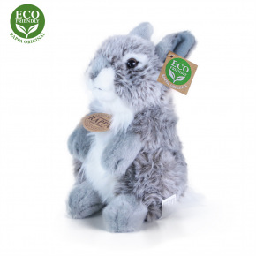 Rappa Plyšový zajac šedý sediaci 20 cm ECO-FRIENDLY