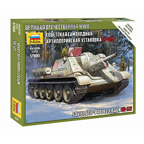 Zvezda Wargames (WWII) tank 6281 - Sovietské samohybné delo SU-122 (1:100)