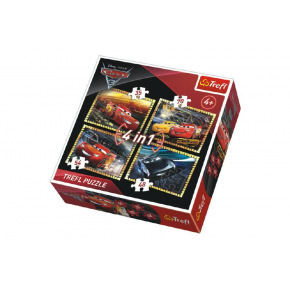 Trefl Puzzle 4v1 Auta/Cars 3 Disney v krabici 28x28x6cm