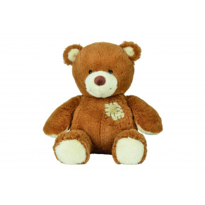 Nicotoy Plyšový medvedík s ozdobnou nášivkou, 25 cm