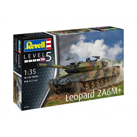Revell Plastikmodellbausatz Panzer 03342 - Leopard 2 A6M+ (1:35)
