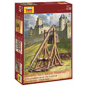 Zvezda Wargames (AoB) Katapult 8516 - Mittelalterliche Belagerungsmaschine Trebuchet (1:72)