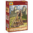 Zvezda Wargames (AoB) Katapult 8516 - Mittelalterliche Belagerungsmaschine Trebuchet (1:72)