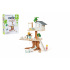 Teddies Dom na strome s doplnkami drevo 31ks v krabici 29x36x11cm