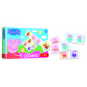 Trefl Domino papírové Prasátko Peppa/Peppa Pig 21 kartiček společenská hra v krabici 21x14x4cm