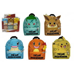 Mini batoh/batůžek Pokémon látka 9x11cm 5 barev v plastové krabičce 24ks v boxu Mini batoh/batůžek Pokémon látka 9x11cm 5 barev v plastové krabičce 24ks v boxu