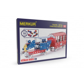 MERKUR - Stavebnice Merkur 032 Železniční modely, 300 dílů, 10 modelů