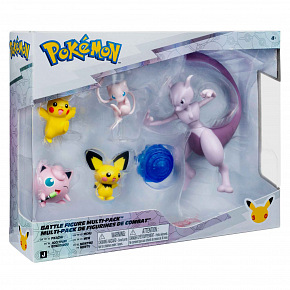 ORBICO Pokemon sada 5 figurek (Pikachu, Pichu, Mew, Jigglypuff, & Mewtwo)