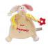 NICI MFN Schmusetuch Häschen mit Beißring und Schnullerhalter 25x25cm