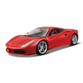 Bburago - RACE+PLAY, Ferrari 488 GTB, červená, 1:18