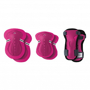 GLOBBER Sada chráničů 3v1 PROTECTIVE JUNIOR SET XXS, fuchsiová růžová