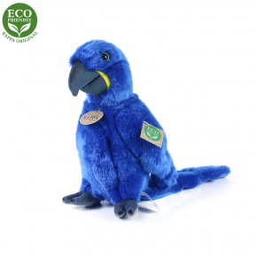 Rappa Plyšový papoušek modrý Ara Hyacintový stojící 23 cm ECO-FRIENDLY