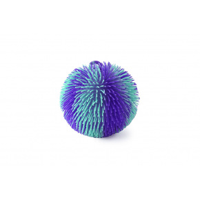 Mac Toys SPORTO Střapatý duhový míč se světlem - modro zelený