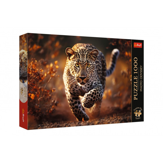 Trefl Puzzle Premium Plus - Photo Odyssey: Wilder Leopard 1000 Teile 68,3x48cm in Schachtel 40x27x6cm