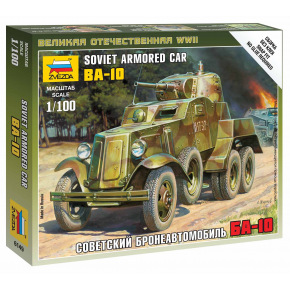 Zvezda Wargames (WWII) military 6149 - Radziecki samochód pancerny BA-10 (1:100)