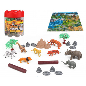 Mac Toys Súprava zvierat na safari 21ks