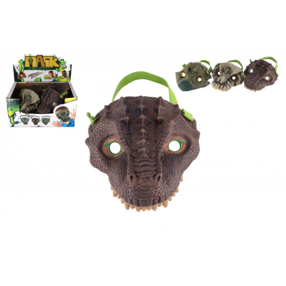 Teddies Maska dinosaurus gumová 15x18cm mix druhů