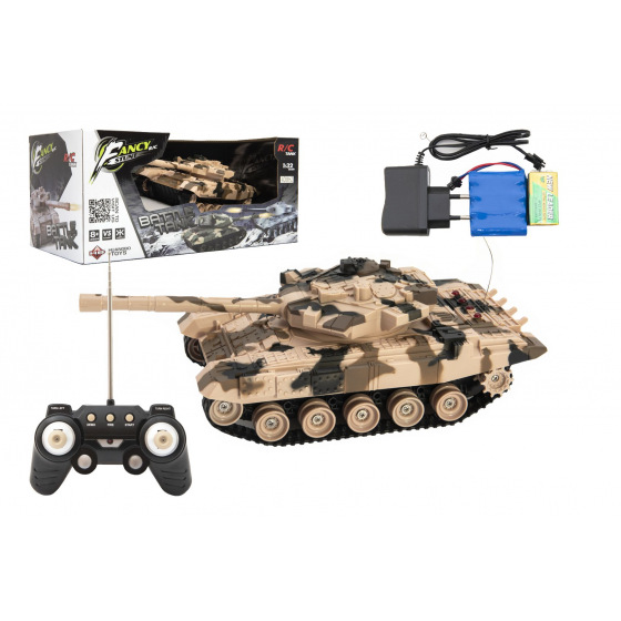 Teddies Panzer RC Kunststoff 27cm 40MHz mit Batterien+Ladepack mit Sound in Schachtel 37x17x19cm