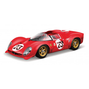 Bburago - RACING MODEL KIT, Ferrari 330 P4 Daytona 1967, červená, 1:24