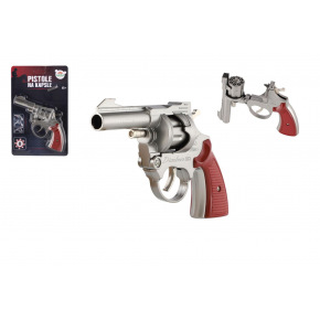 Teddies Pistole na kapsle 8 ran kov 18cm na kartě