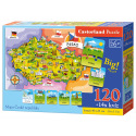 SMT Creatoys Puzzle Mapa České republiky 120 dílků + 14 kvízů naučné 40x28cm v krabici