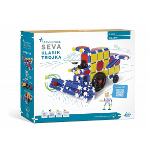 SEVA Stavebnice SEVA KLASIK Trojka 464ks v krabici  36x32x7,5cm