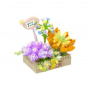 Stavebnice mini KOCO Květinové aranžmá sukulentů plast 295 dílků v krabičce 11x15x6cm