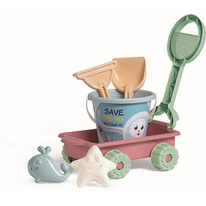 Rappa Androni RECYCLING PASTELL Sandset Ozean mit Wagen