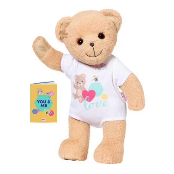 Zapf Teddybär BABY born, weiße Kleidung