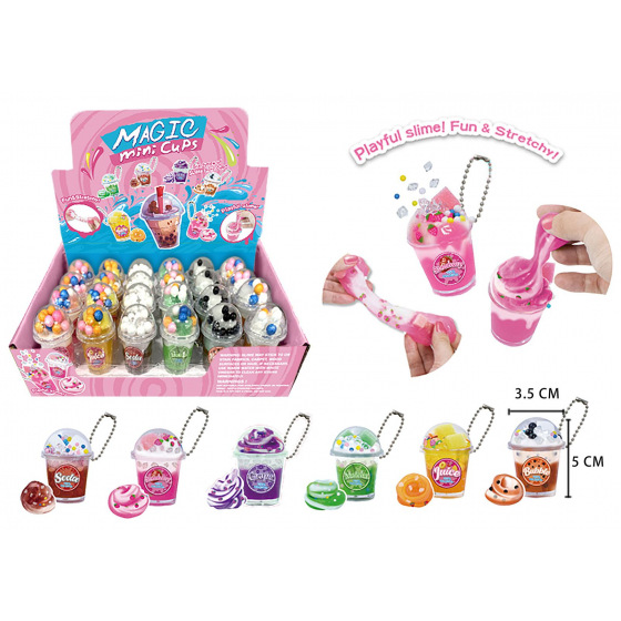 Teddies Přívěsek mini pohárky sliz 5x4cm 6 druhů