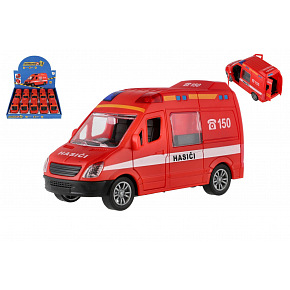 Auto hasiči plast 12cm na setrvačník 10ks v boxu