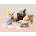 Sylvanian Families 5867 Meble - elegancka jadalnia z kominkiem