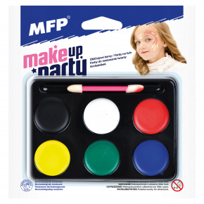 Barvy na obličej - make-up se štětečkem-6 ks barev