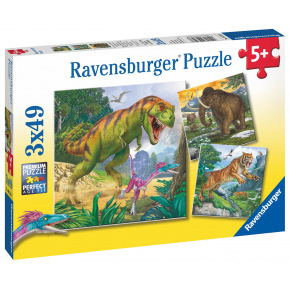 Ravensburger Dinosaury a čas 3x49 dielikov