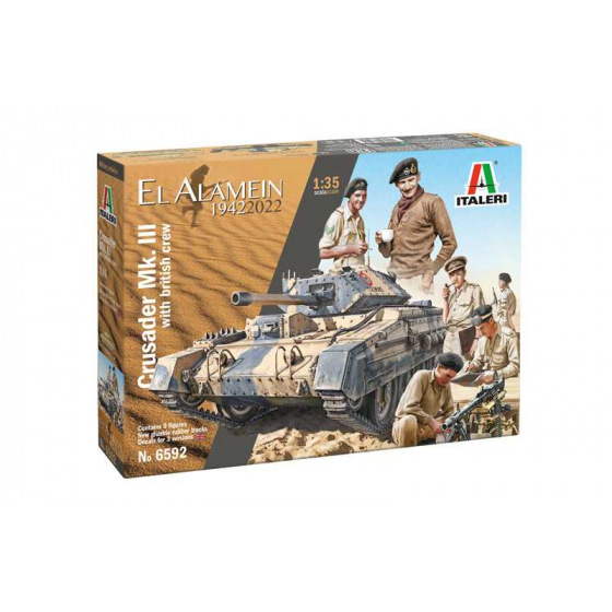Italeri Model Kit military 6592 - Crusader Mk. II & British Tank Crew (1:35)