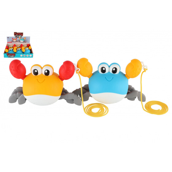 Teddies Krab lezoucí na natažení plast 20x12cm 2 barvy
