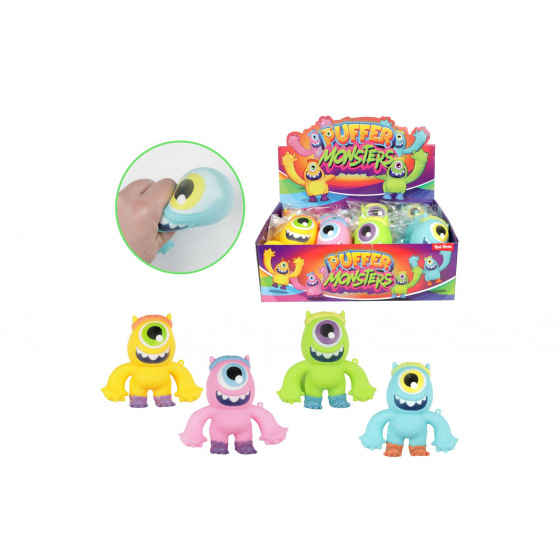 Teddies Gummimonster Antistress Quetschschleim 11cm 4 Farben