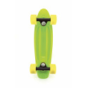 Teddies Skateboard - Pennyboard 43cm, Tragfähigkeit 60kg, Metallachsen, grün, gelbe Räder