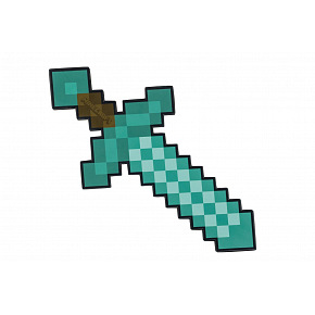 Minecraft Diamantový meč pěnový 43cm na kartě 