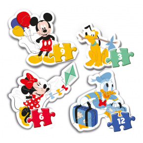 Clementoni Puzzle 3+6+9+12 elementów Moje pierwsze puzzle - Myszka Miki