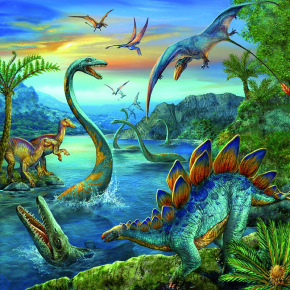 Ravensburger Detské puzzle Dinosaury 3 x49d
