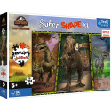 Trefl Puzzle Trefl 104 XL Super Kształt Kolorowe Dinozaury/Jurassic World 60x40cm w pudełku 40x27x6cm