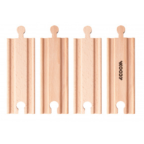 WOODY Príslušenstvo k dráhe - rovné koľaje krátke 4ks