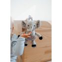Slon babyted natahovací hrací strojek plyš 30cm závěs na postýlku/kočárek na kartě v sáčku 0m+