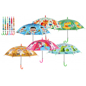 Teddies Deštník vystřelovací 66cm kov/plast 6 barev v sáčku